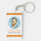 Porte-clés Vincent Van Gogh Portrait avec citation (Dos)