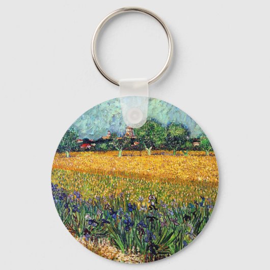 Porte-clés Vincent Van Gogh - Vue d'Arles avec des iris (Recto)