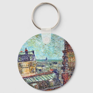 Porte-clés Vincent Van Gogh - Vue de Paris Pointillisme Art