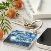 Porte-clés Vincent van Gogh's painting, Starry Night, (Devant Droit)