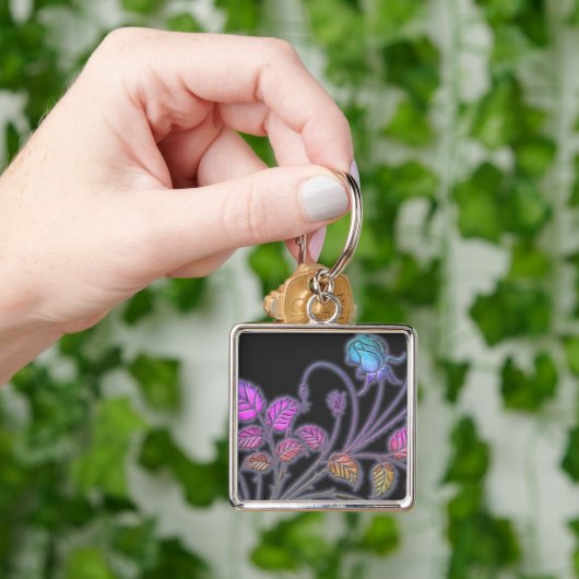 Porte-clés Vins arc-en-ciel Porte - clé floral (main)