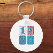 Porte-clés Vintage 1776 Patchwork Patriotique (Recto)