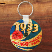 Porte-clés Vintage 1933 World's Fair Century Progress Ad Art (Recto)