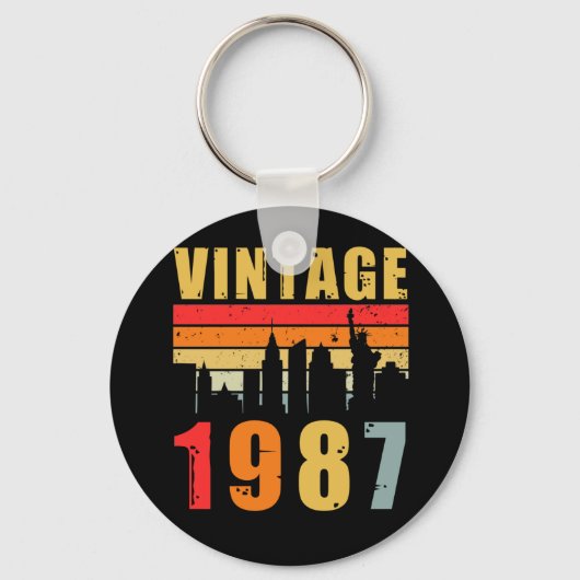 Porte-clés Vintage 1987 Fait En 1987 (Recto)