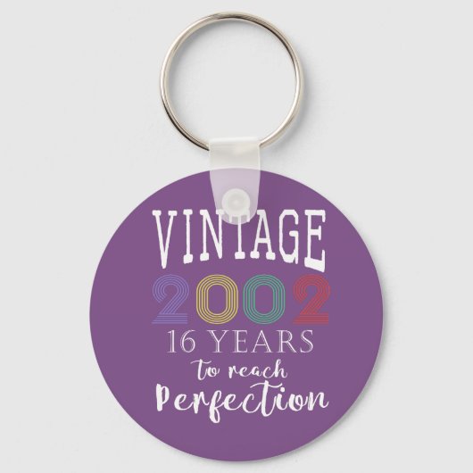 Porte-clés vintage 2002 ans à la perfection (Recto)