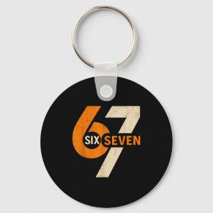 Porte-clés Vintage 67 Six Seven 6 7 Numéro Rétro 67 Meme