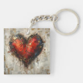 Porte-clés Vintage Abstract Hearts - Keychain (Dos)