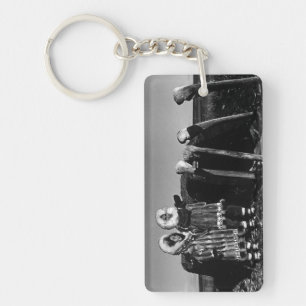 Porte-clés Vintage Alaska Fur vêtu eskimo arctique sod igloo