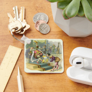 Porte-clés Vintage Ancienne Comptine Poème Chanson Old King C