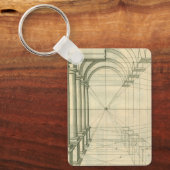 Porte-clés Vintage Architecture, Arches Columns Perspective (Recto)