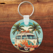 Porte-clés Vintage Beach Van (Recto)