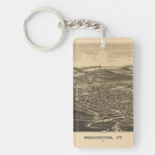 Porte-clés Vintage Bennington, Vermont - Porte - clé de carte