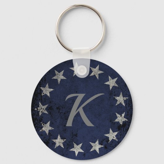 Porte-clés Vintage Betsy Ross Personnalisé (Recto)