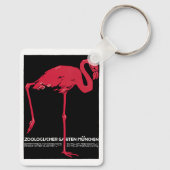 Porte-clés Vintage Bird Pink Flamingo at Germany Munich Zoo (Verso)