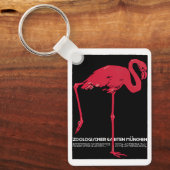 Porte-clés Vintage Bird Pink Flamingo at Germany Munich Zoo (Recto)