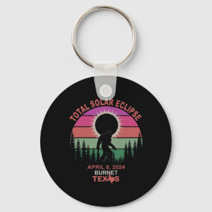 Porte-clés Vintage Burnet Texas Total Solar Eclipse 2024