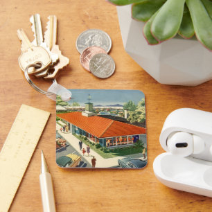 Porte-clés Vintage Business, les années 50 Family Restaurant 