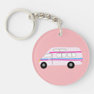 Porte-clés Vintage Campervan RV Van Motorhome Cute Vanlife