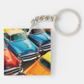 Porte-clés Vintage Cars Pattern (Dos)