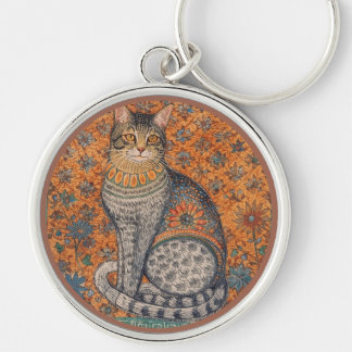 Porte-clés Vintage Cat, Cat Motif Art , Classic 