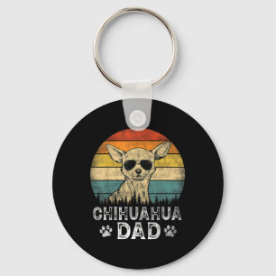Porte-clés Vintage Chihuahua papa Amoureux de les chiens père