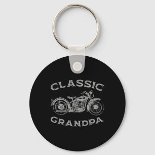 Porte-clés Vintage Clic Grand-père Funny Moto Graphisme Homme