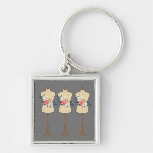 Porte-clés Vintage couture robe mignonne (Devant)