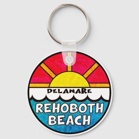 Porte-clés vintage de Rehoboth Beach, DELAWARE (Recto)