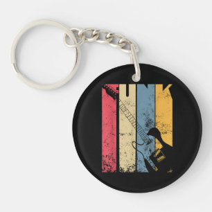 Porte-clés Vintage Electric Guitar Funk Musique amant cadeaux