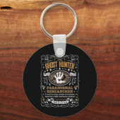Porte-clés Vintage Étiquette Whiskey Ghost Hunter (Recto)