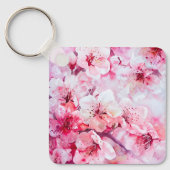 Porte-clés Vintage Fleur Pétale Rose Douce (Recto)