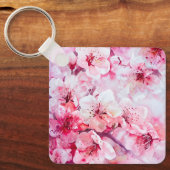 Porte-clés Vintage Fleur Pétale Rose Douce (Recto)
