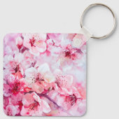 Porte-clés Vintage Fleur Pétale Rose Douce (Dos)