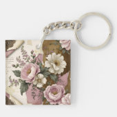 Porte-clés Vintage Floral - Acrylic Keychain (Dos)