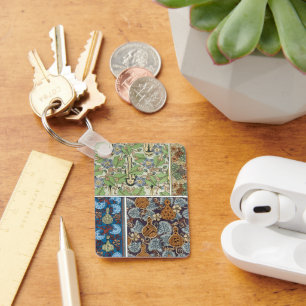 Porte-clés Vintage Floral Art Nouveau Légumes, Gourdes