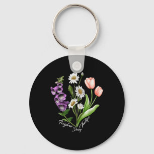 Porte-clés Vintage Floral Plante Foxglove Daisy Tulip Flower