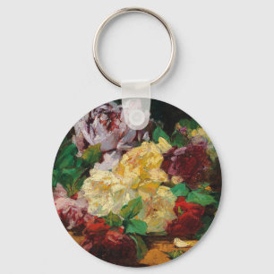 Porte-clés Vintage français Georges Jeannin Rose