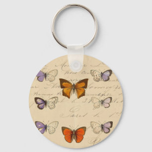 Porte-clés Vintage French Chic Butterflies Motif