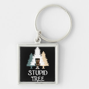 Porte-clés Vintage Frisbee Disque Golf Stupid Tree