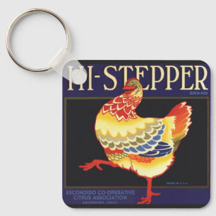 Porte-clés Vintage Fruit Crate Étiquette Art, Hi Stepper Chic