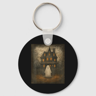 Porte-clés Vintage Ghost Boo Haunted Maison Halloween Costume