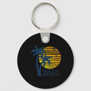 Porte-clés Vintage Golfe Du Mexique Souvenir Palmiers Retro V