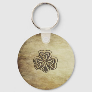 Porte-clés Vintage grundge shamrock irlandais tendance