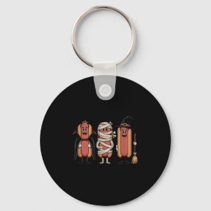 Porte-clés Vintage Halloween Hotdog Vampire sorcière maman