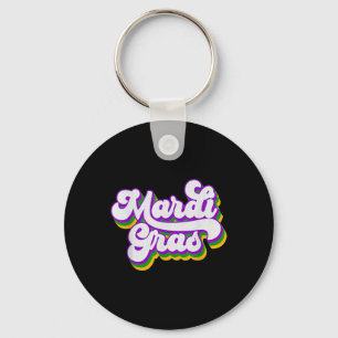 Porte-clés Vintage Happy Mardi Gras perles Masquerade Costume