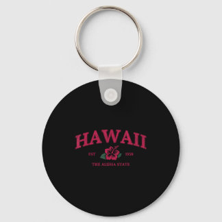 Porte-clés Vintage hawaii aloha state hibiscus flower summer