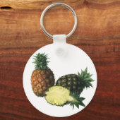 Porte-clés Vintage Hawaiian Pineapples, Organic Food Fruit (Recto)