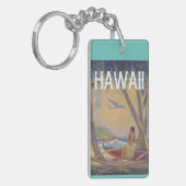 Porte-clés Vintage Hawaiian Travel - Hawaii Hula Dancer !   (Devant gauche)