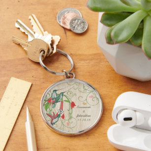 Porte-clés Vintage Hummingbirds Wedding Key Chain