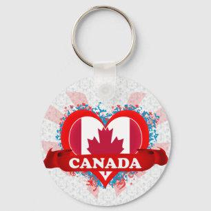 Porte-clés Vintage I Love Canada